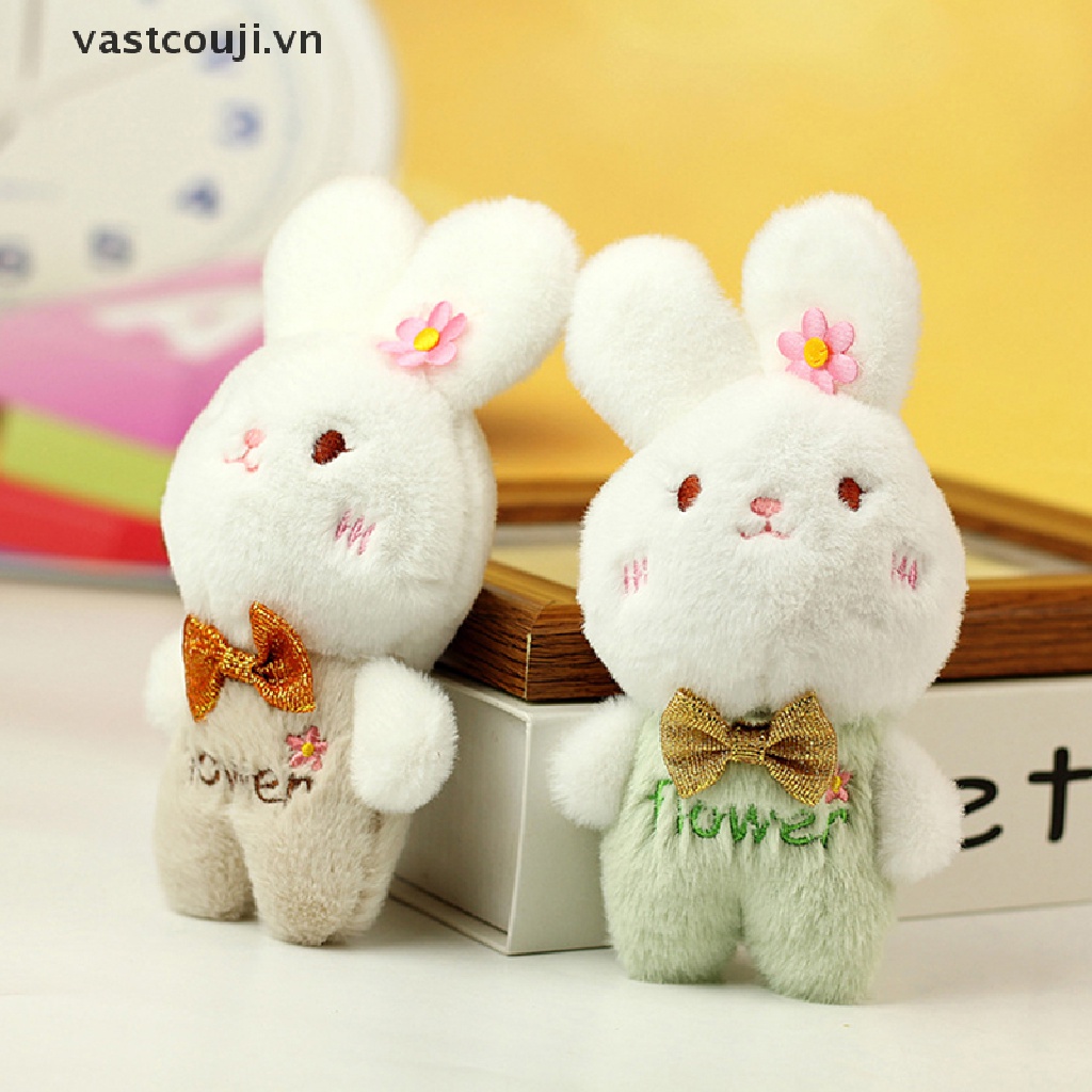 Móc Khóa Thỏ Nhồi Bông 10cm Đáng Yêu