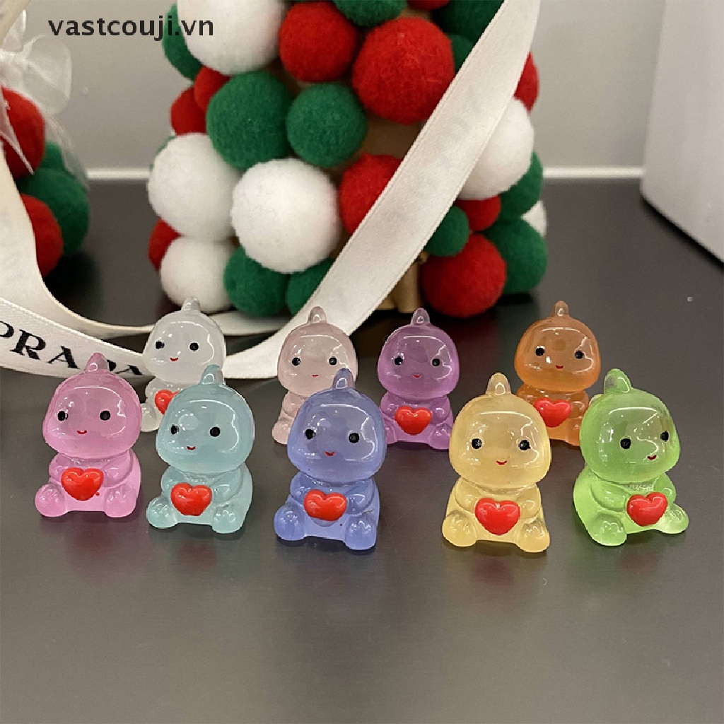 Set 10 Mặt Dây Chuyền Hình Khủng Long Dạ Quang DIY