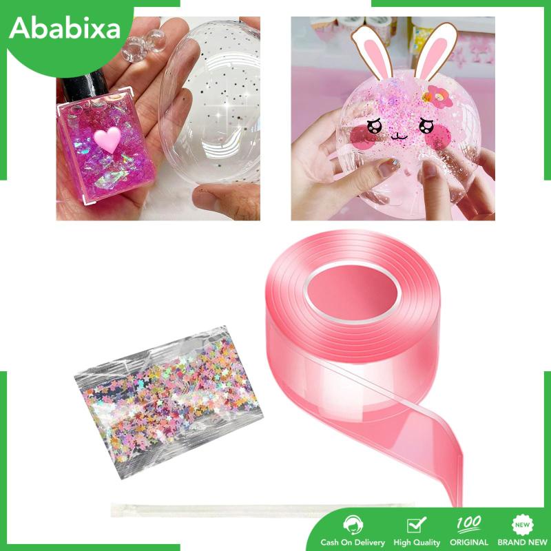 Cuộn Băng Keo Hai Mặt 1M Nano Co Giãn Dùng Thổi Bong Bóng Tiện Dụng