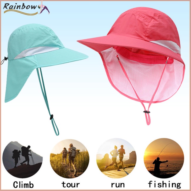 Mũ Xô Chống Nắng Nhanh Khô Vành Rộng Có Tấm Che Cổ Cho Leo Núi / Câu Cá / Thể Thao Ngoài Trời