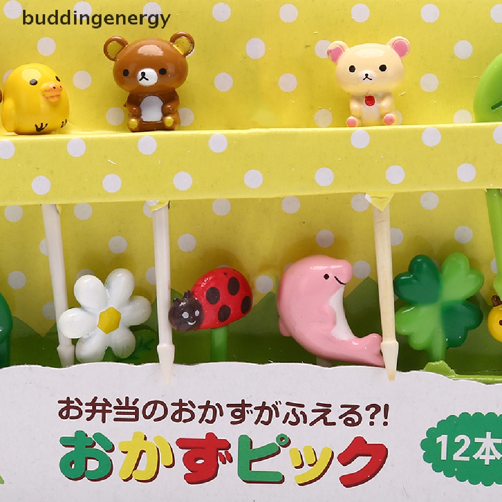 Bộ 12 Nĩa Ăn Trái Cây Hình Động Vật Hoạt Hình Dễ Thương Cho Bé