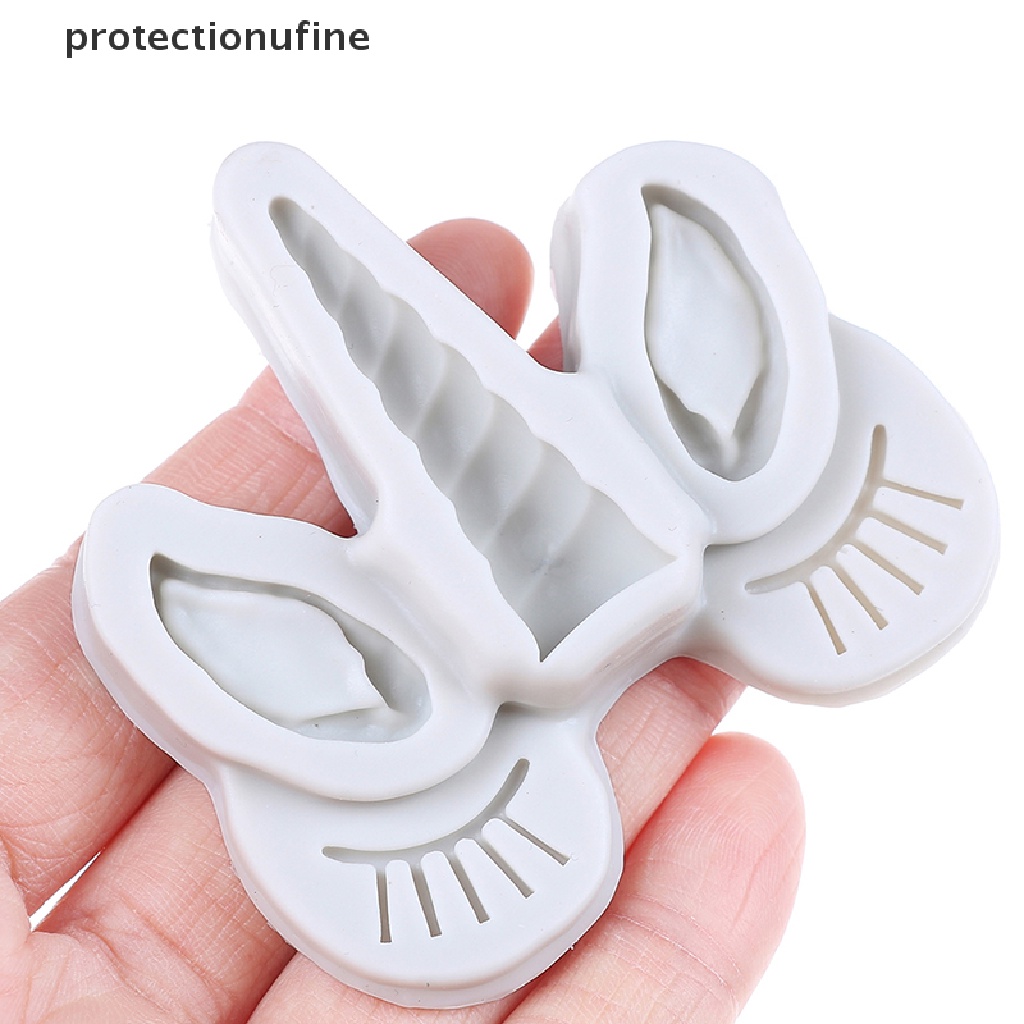 Khuôn Silicone Tạo Hình Làm Bánh Kẹo Hình Sừng Ngựa 3Vn