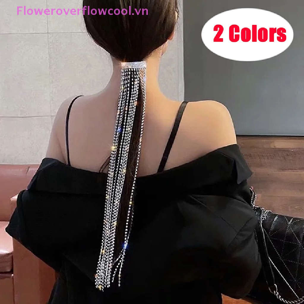 Trâm Cài Tóc Dáng Dài Đính Đá Pha Lê Toàn Diện Cho Nữ