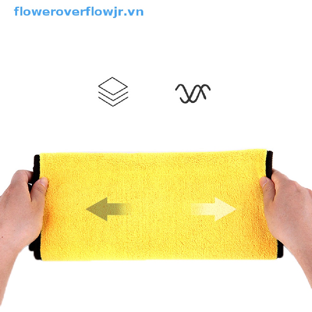 Set 3 Khăn Lau Xe Hơi Bằng Vải Vi Sợi Chất Lượng Cao