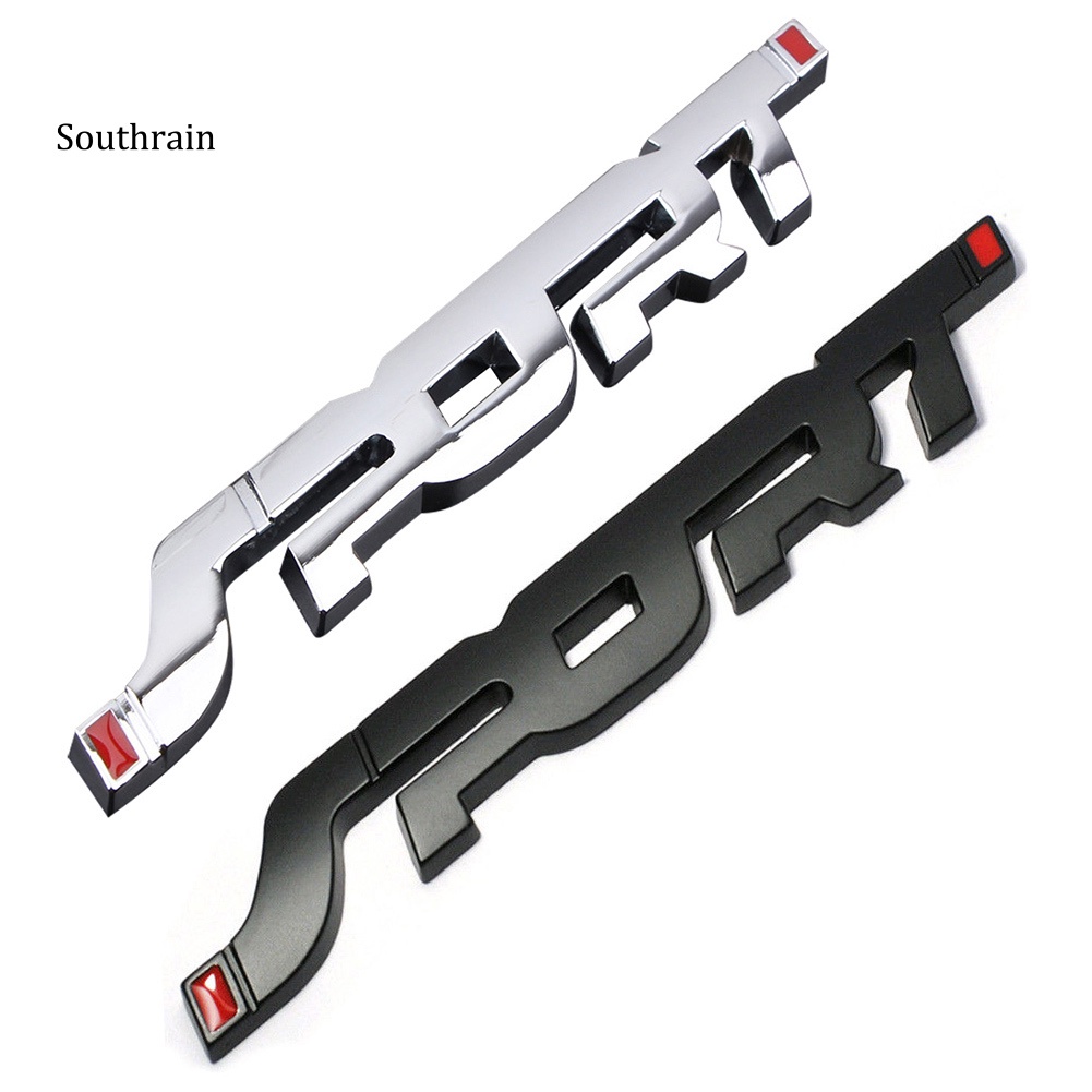 FENDER Miếng Dán Kim Loại 3D Chữ SPORT Trang Trí Xe Hơi