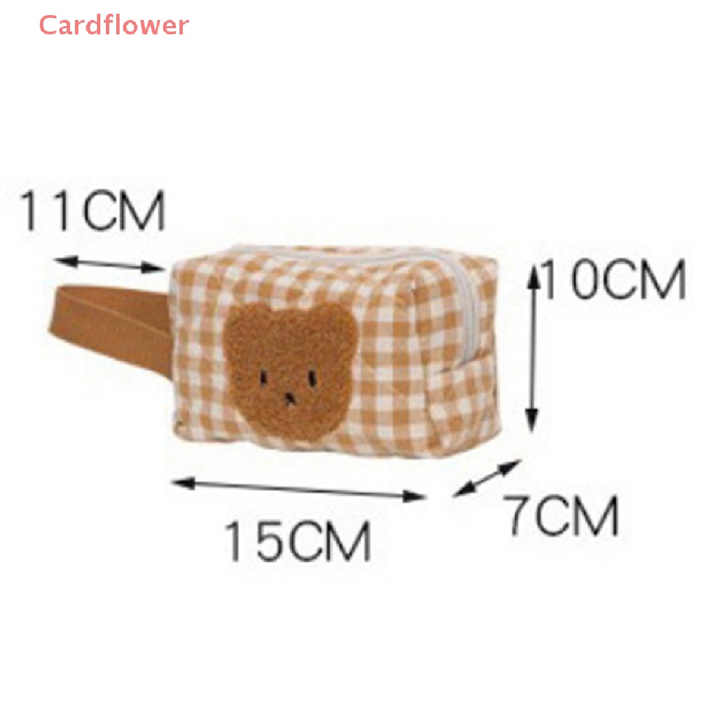 Túi Đựng Đồ Trang Điểm Sức Chứa Lớn In Họa Tiết Gấu Dễ Thương Cho Nữ