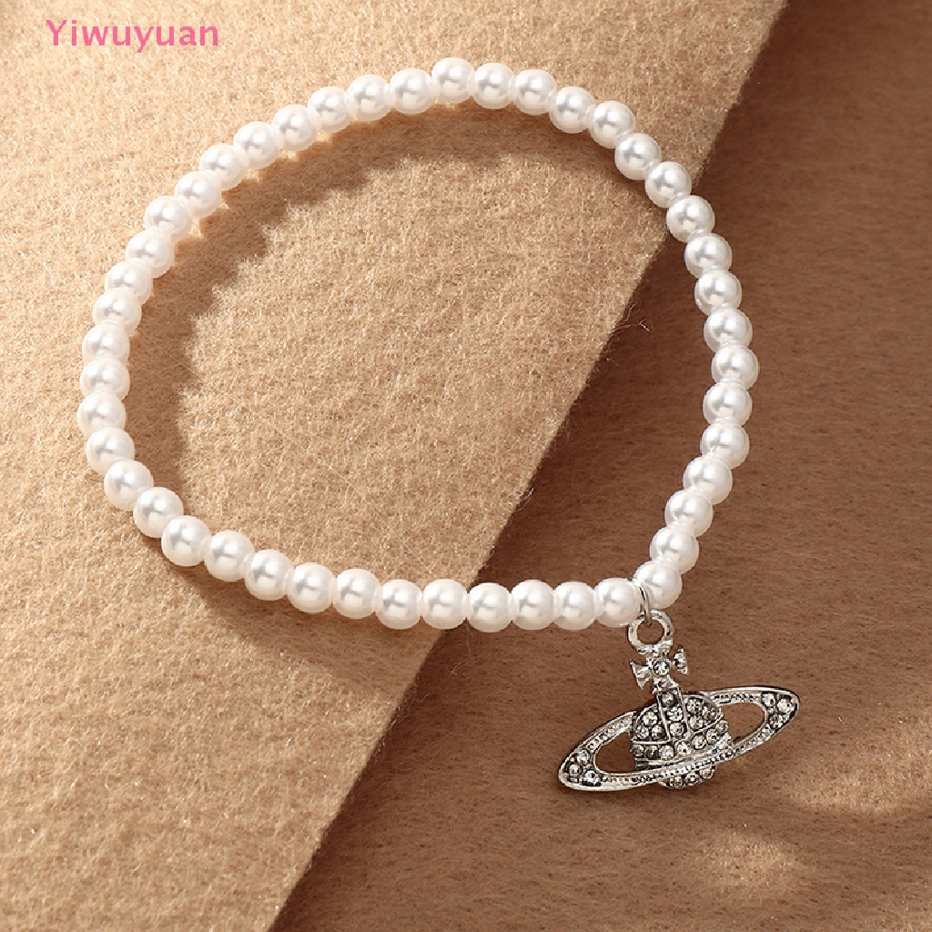 < Yiwuyuan > Lắc Chân Chuỗi Hạt Ngọc Trai Pha Lê Thời Trang Vintage Mới Cho Nữ