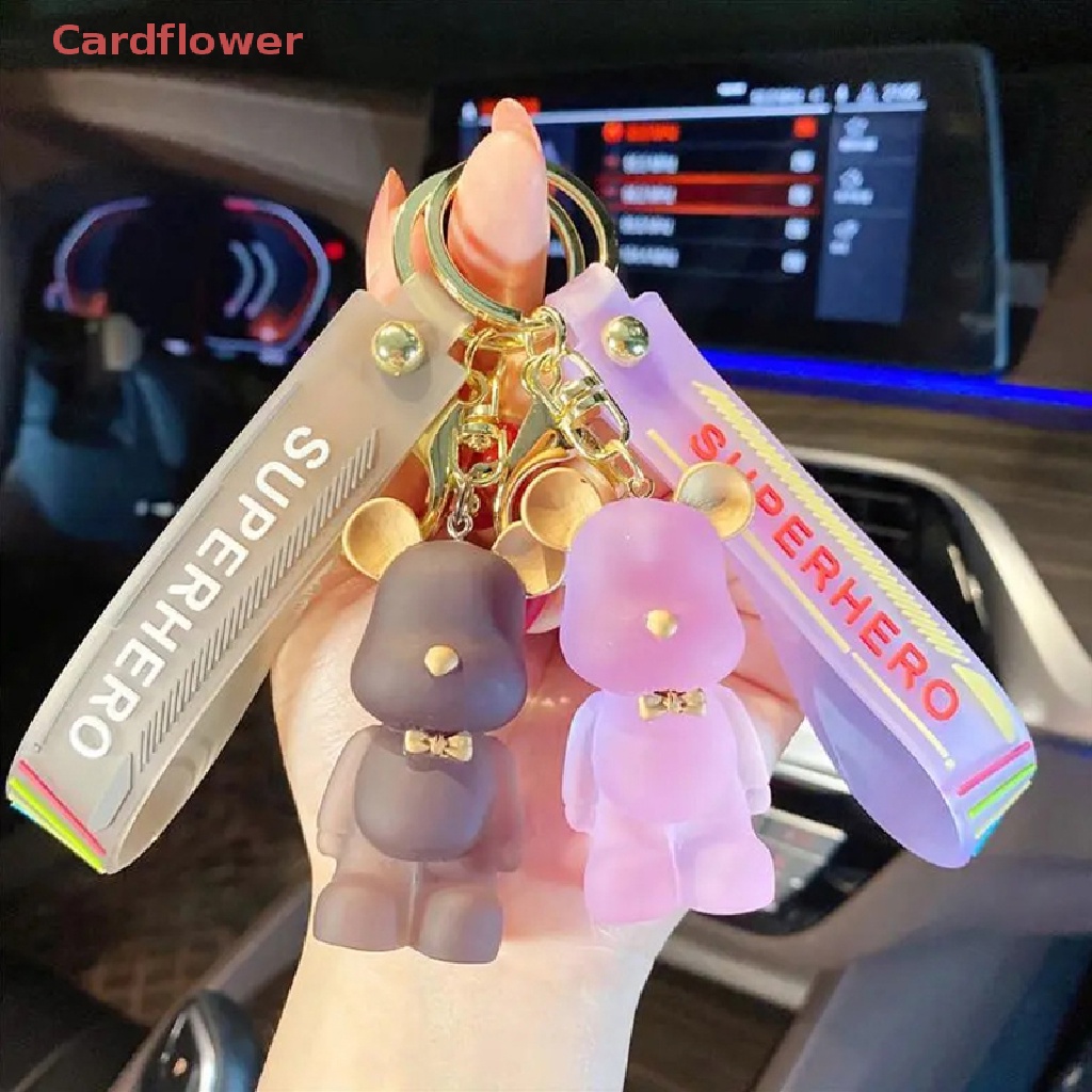 < Cardflower > Móc Khóa Resin Hình Động Vật Hoạt Hình Thời Trang Nữ Móc Khóa Xe Hơi Điện Thoại Trang Sức Quà Tặng