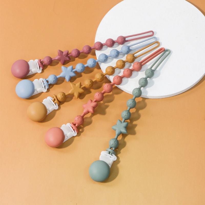 Kẹp Giữ Núm Vú Giả Không Chứa BPA Bằng Silicone Tiện Dụng Cho Bé