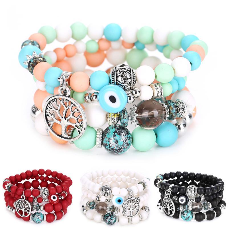 Vòng Tay Chuỗi Hạt Nhiều Lớp Thời Trang Ngọt Ngào Cho Nữ