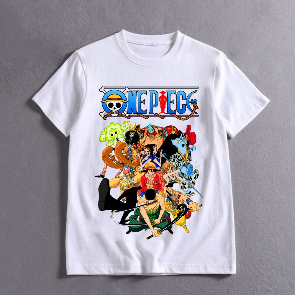 4 mẫu áo thun in hình one piece nguyên nhóm luffy SIÊU ĐẸP SIÊU HOT cực đẹp cực hot có size người lớn