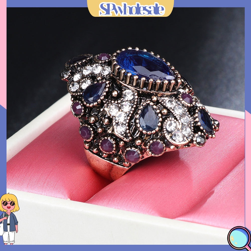 <SPwholesale> Nhẫn Đính Đá Lấp Lánh Thời Trang Cho Nữ