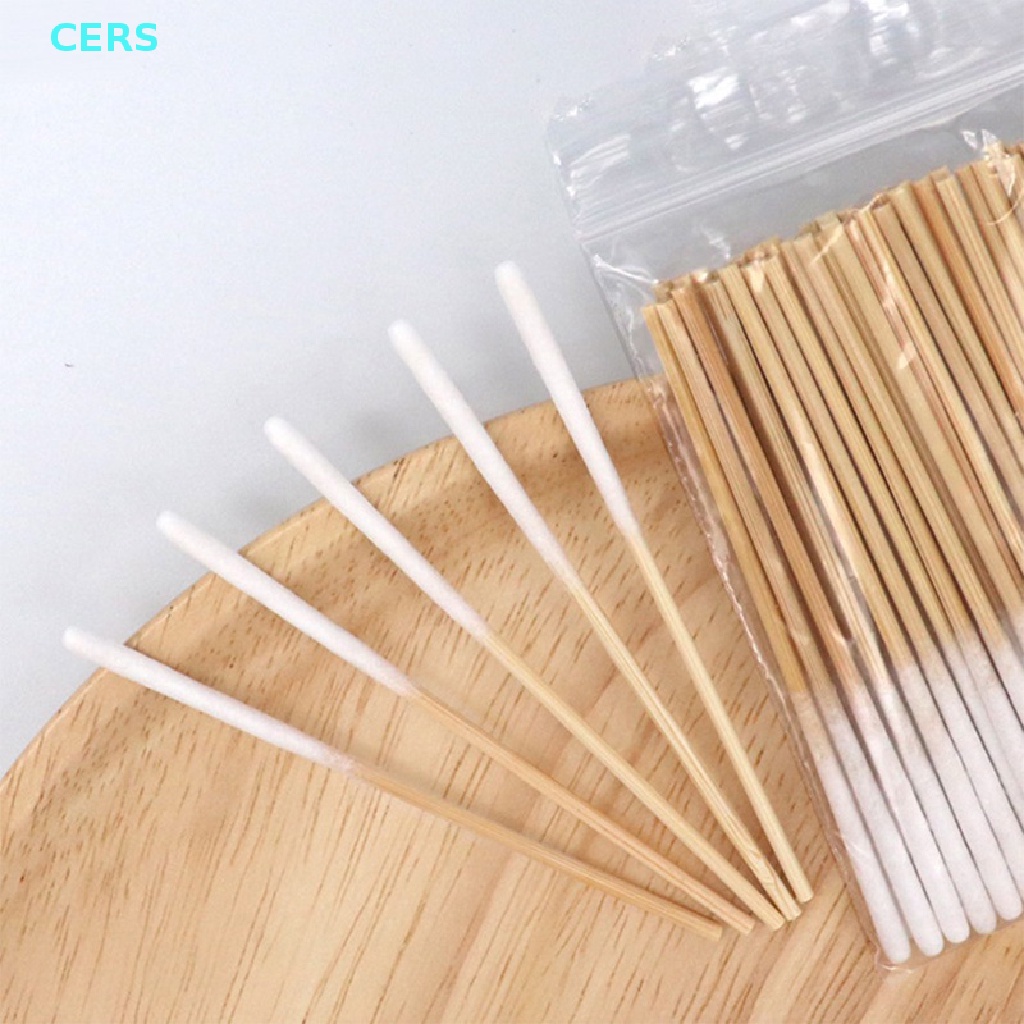 Set 30 / 60 Tăm Bông Cotton Cán Gỗ Sử Dụng Một Lần Tiện Lợi