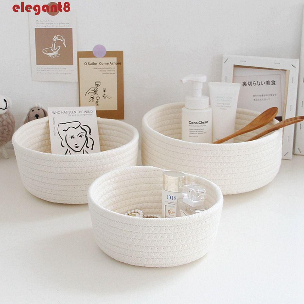 Giỏ Đựng Đồ Bằng Dây Cotton Bện Phong Cách Bắc Âu