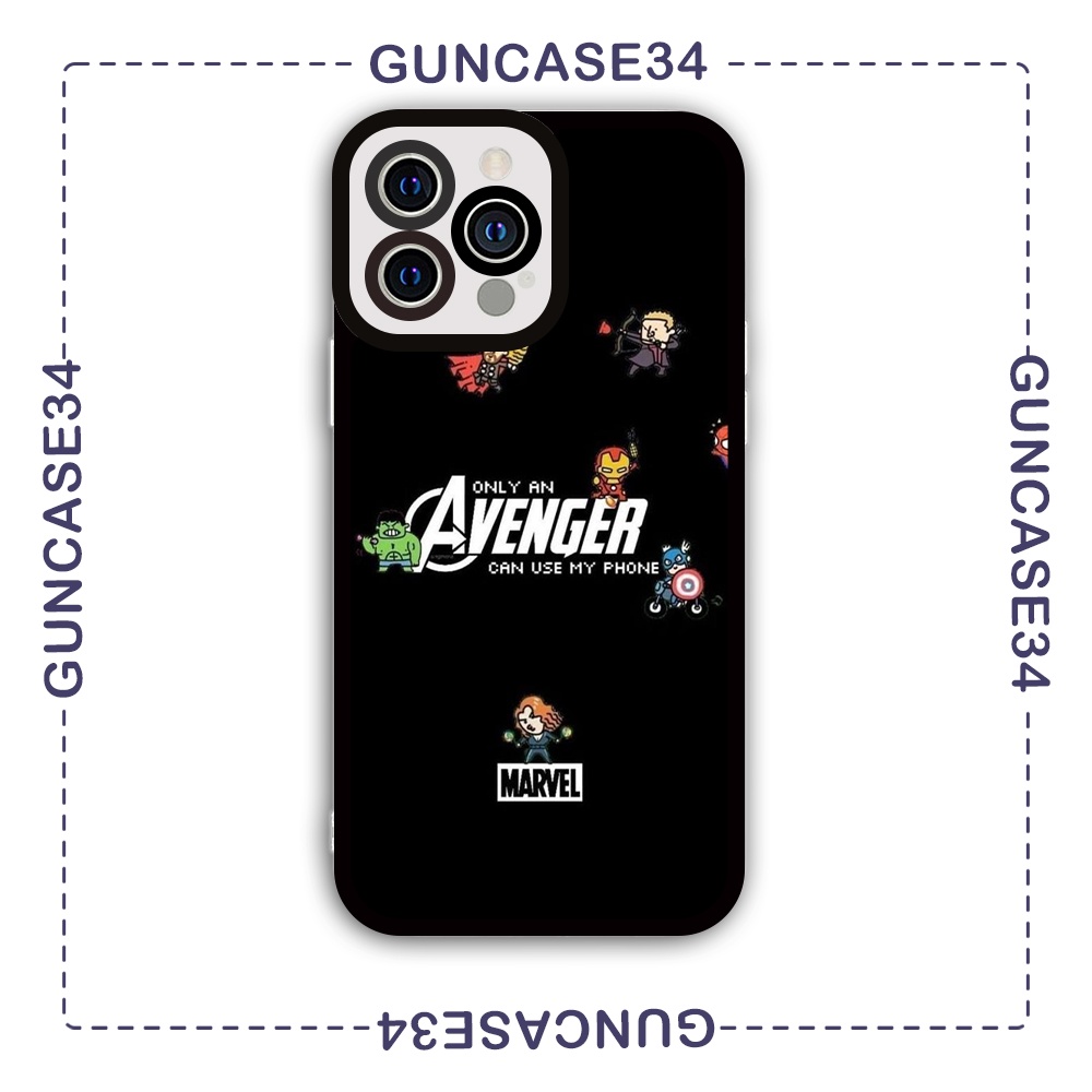 Ốp iphone cạnh vuông Guncase34 avenger siêu anh hùng 6/6s/7/7plus/8/8plus/x/xr/xs/11/12/13/pro/plus/promax/14prm