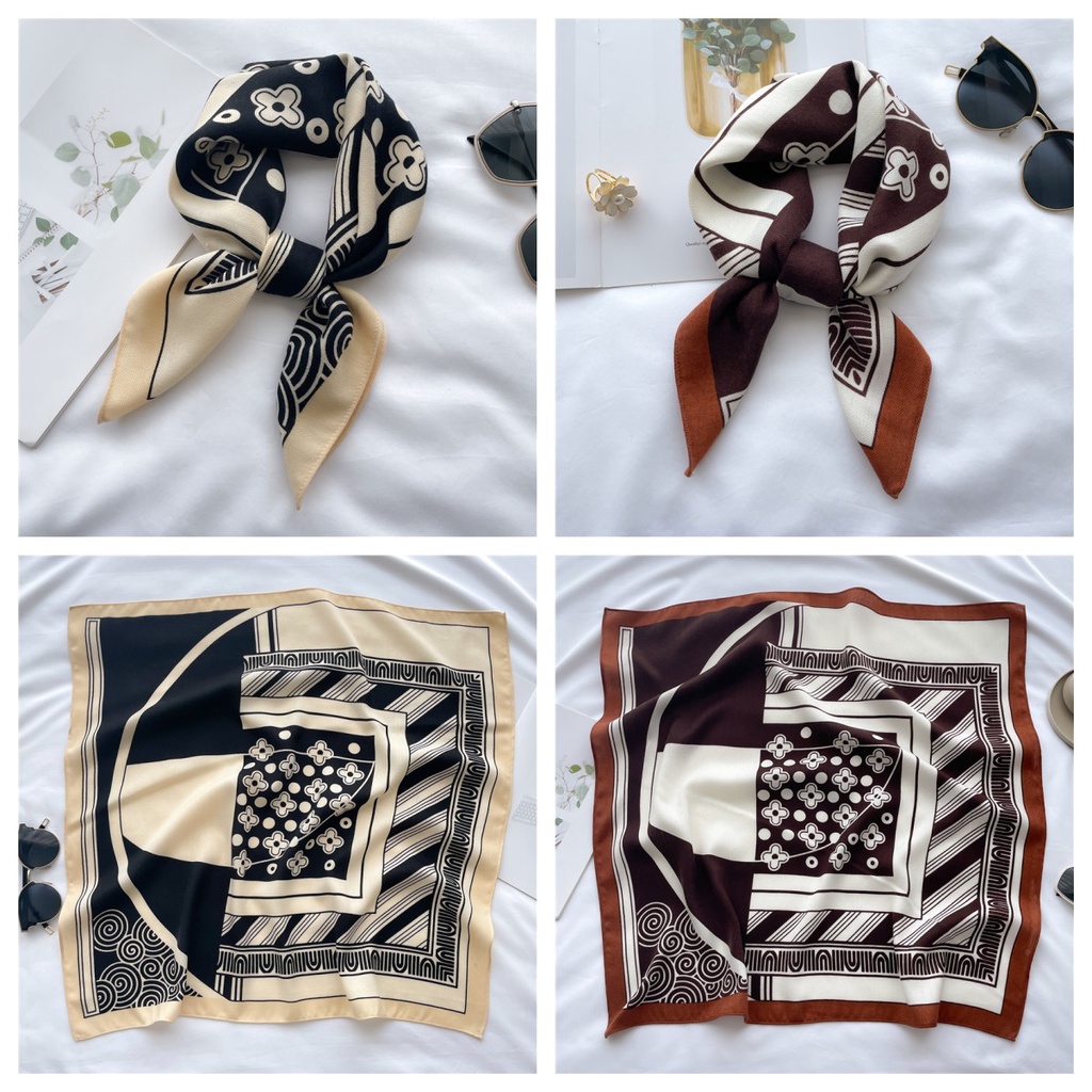 Khăn Choàng Cổ Nhung Hình Vuông 65x65cm Thoải Mái Thời Trang Thu Đông Cho Nữ