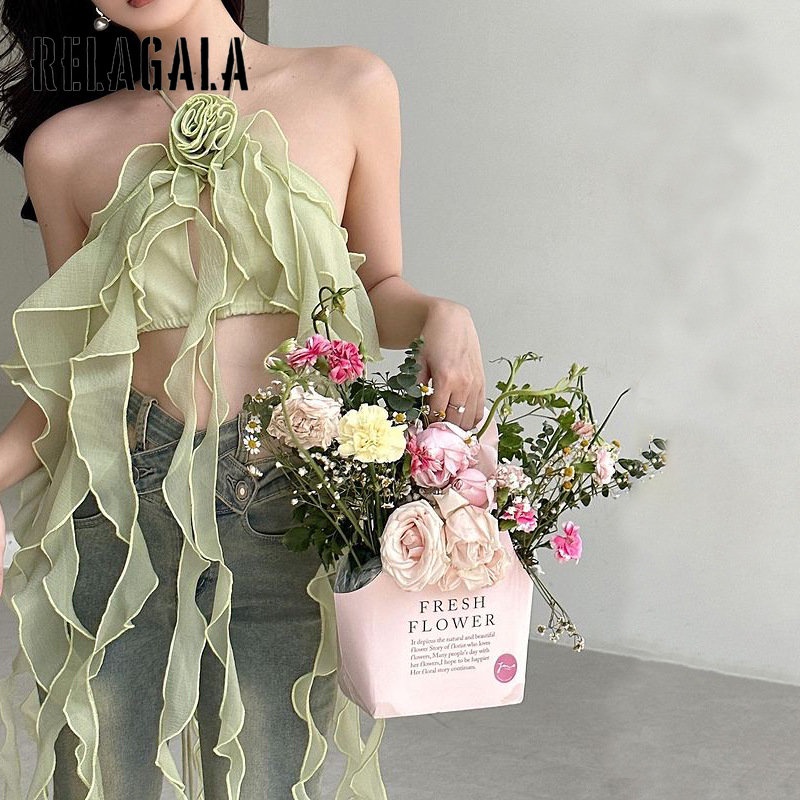 Áo Hai Dây In Hoa Màu Trơn Thời Trang Đường Phố Gợi Cảm Hàng Mới 2023 Dành Cho Bạn Nữ