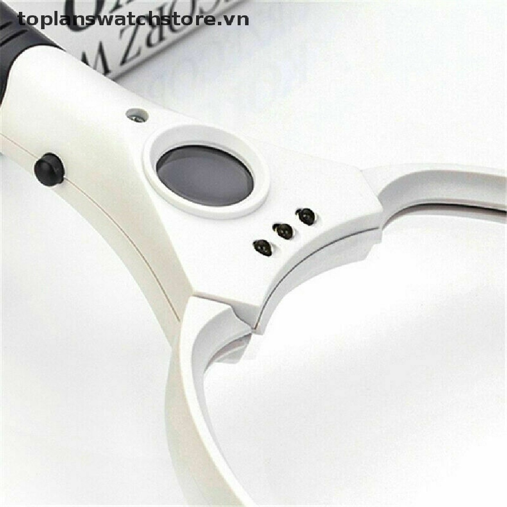 Kính Lúp Cầm Tay Phóng To 25X 3 Bóng LED Siêu Nhẹ Tiện Dụng