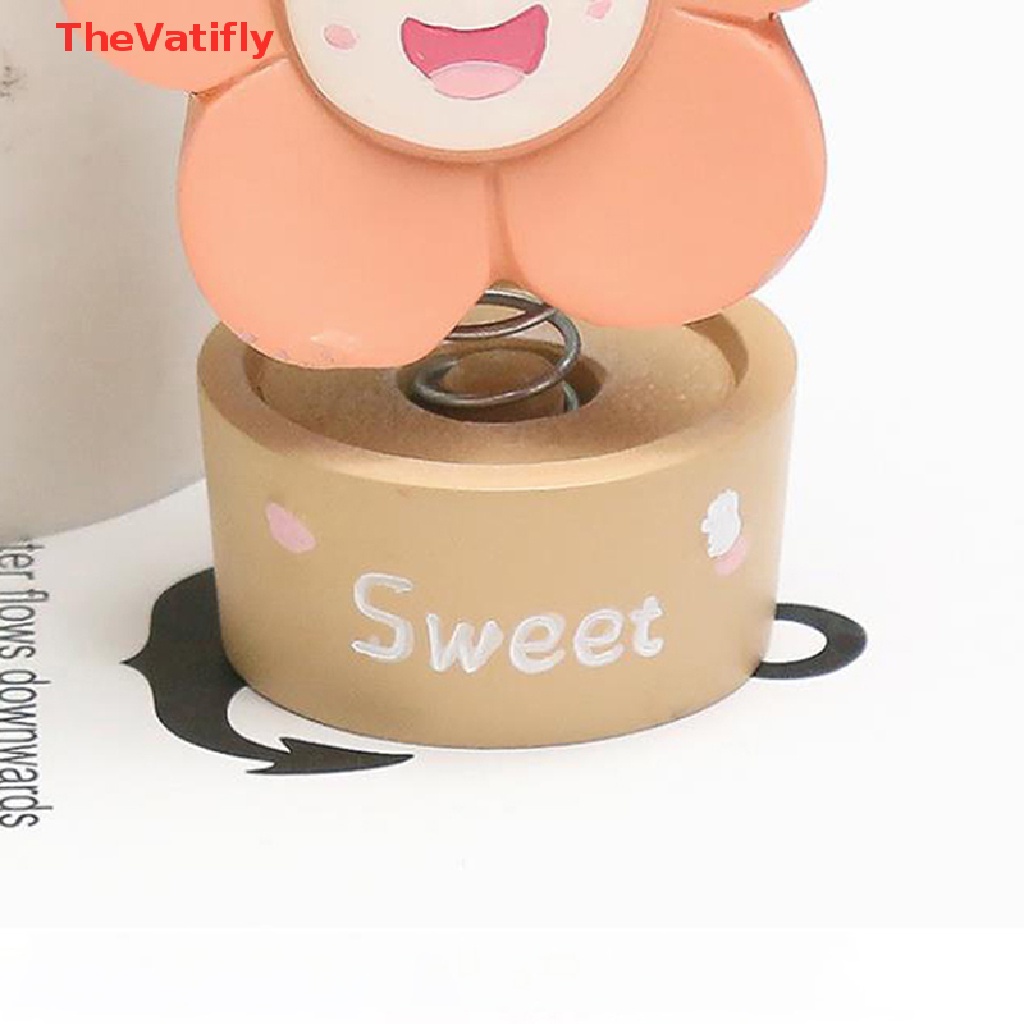 [Thevalifly] Hoa Hướng Dương Lắc Đầu Dễ Thương Trang Trí Nội Thất Xe Hơi