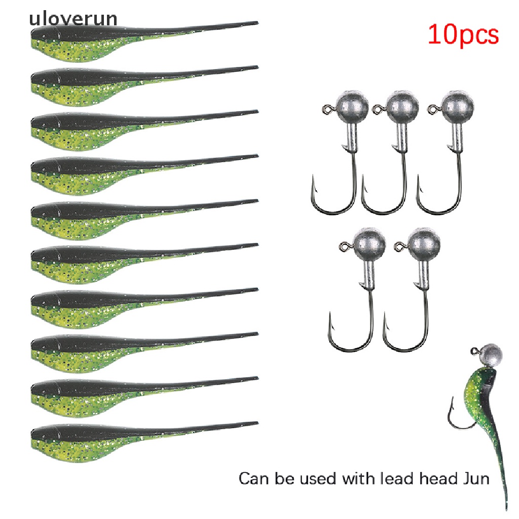 Set 10 Mồi Câu Cá Mini Mềm Mại 0.75g 5cm Tiện Dụng