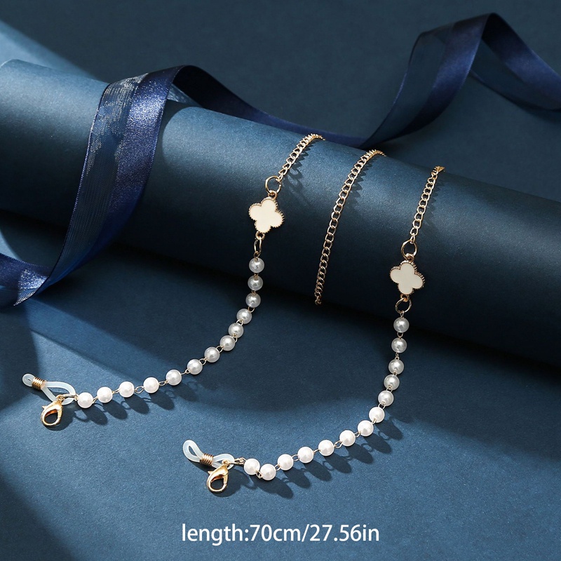 Dây Chuỗi Ngọc Trai Mở Rộng Gắn Kính Đeo Khẩu Trang Chống Thất Lạc Cho Nữ