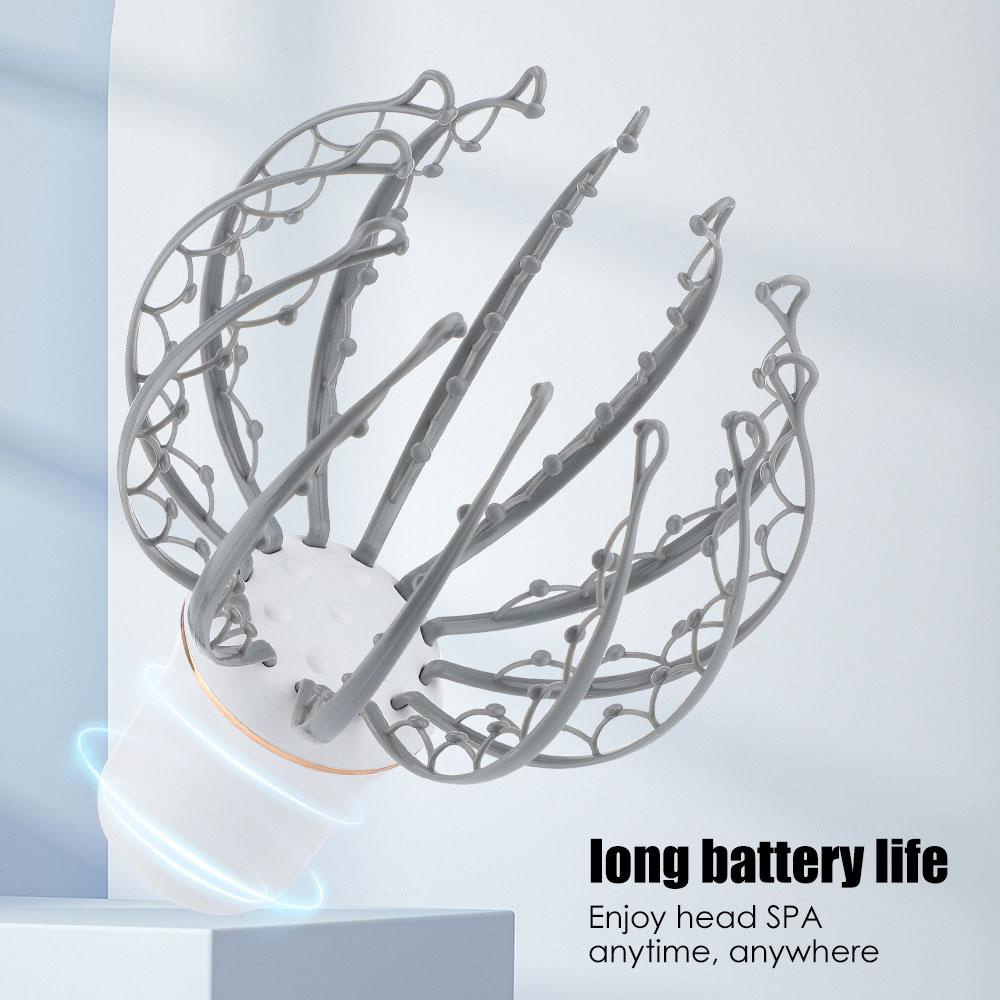 Máy Mát Xa Da Đầu 8 Móng Vuốt Bạch Tuộc Dùng Điện Giảm Căng Thẳng I8R6