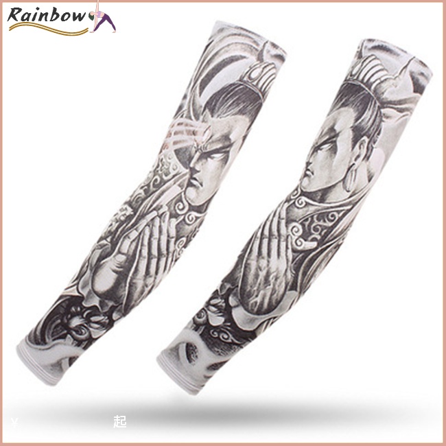 1 Cặp Vỏ Bọc Cánh Tay Bằng Lụa Lạnh Chống Nắng In Họa Tiết Dùng Khi Lái Xe / Câu Cá