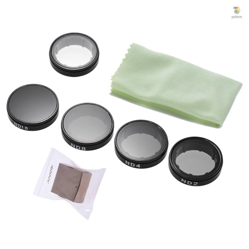 Bộ Kính Lọc Tròn Andoer ND2 / ND4 / ND8 / ND16 / UV Thay Thế Chuyên Dụng Cho Máy Ảnh 4 / 3 + / 3