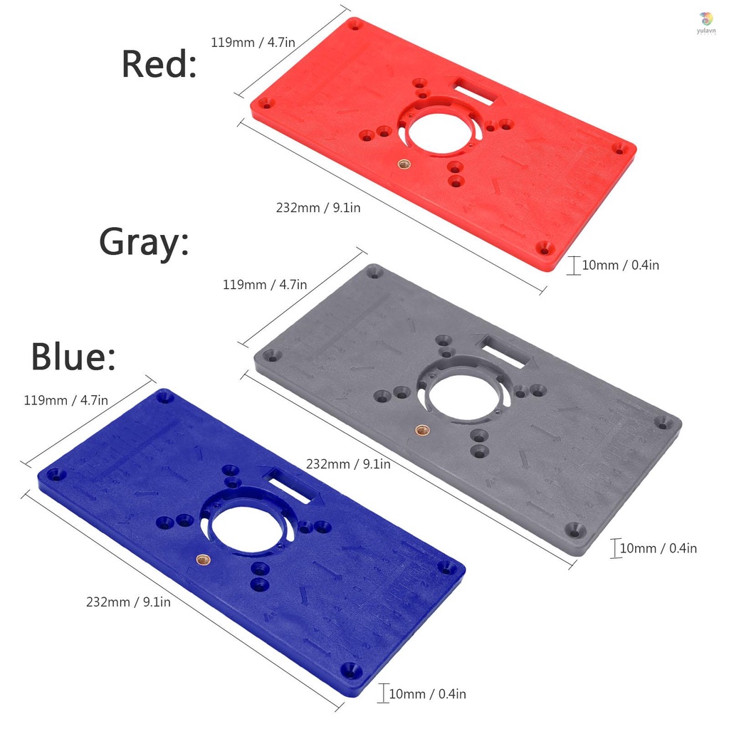 Bảng Định Tuyến Bằng Nhựa ABS Dạng Lật Kèm 4 Vòng Đệm Chuyên Dụng Làm Mộc