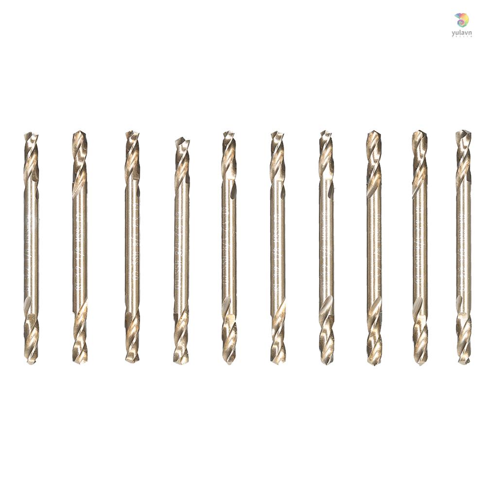 Bộ 10 Mũi Khoan Hai Đầu HSS-Co M35 Kích Thước 1 / 8 &quot;