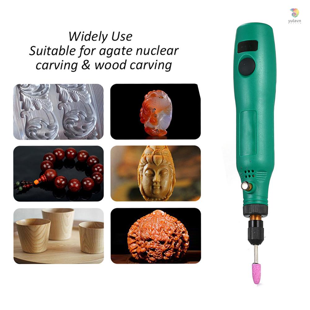 Bộ Máy Mài Điện Mini 3.7V 1.2W Cầm Tay Không Dây Tiện Dụng Cho Gia Đình