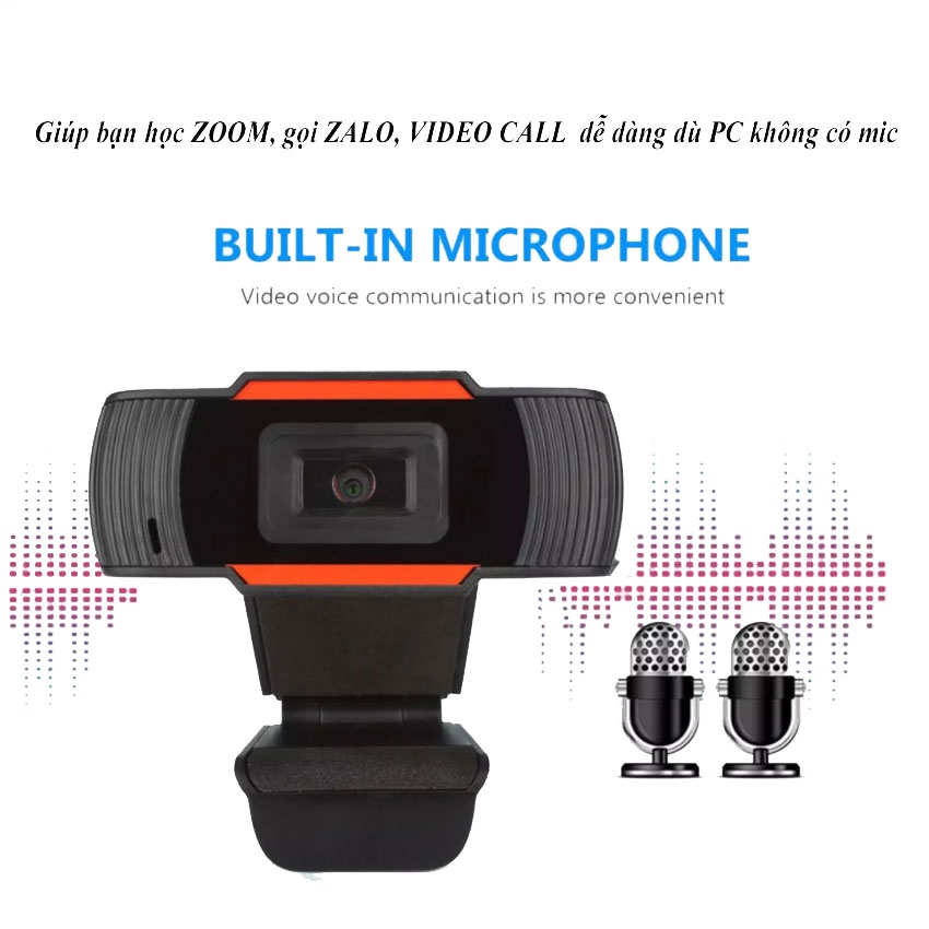 Webcam máy tính HD 720P Có MIC dùng cho laptop, PC cổng USB, webcam pc dùng để học | BigBuy360 - bigbuy360.vn