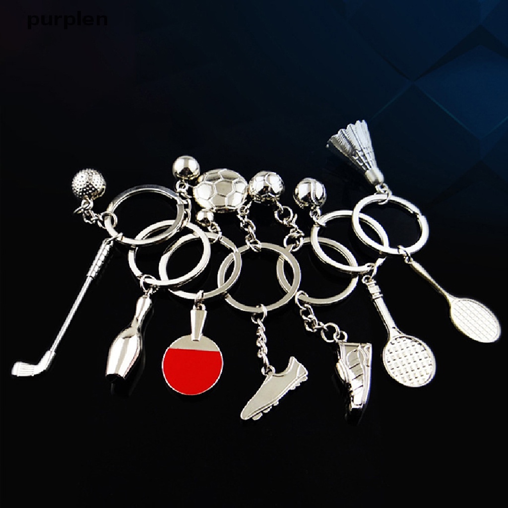 Móc Khóa Kim Loại Hình Quả Cầu Lông 3D Độc Đáo