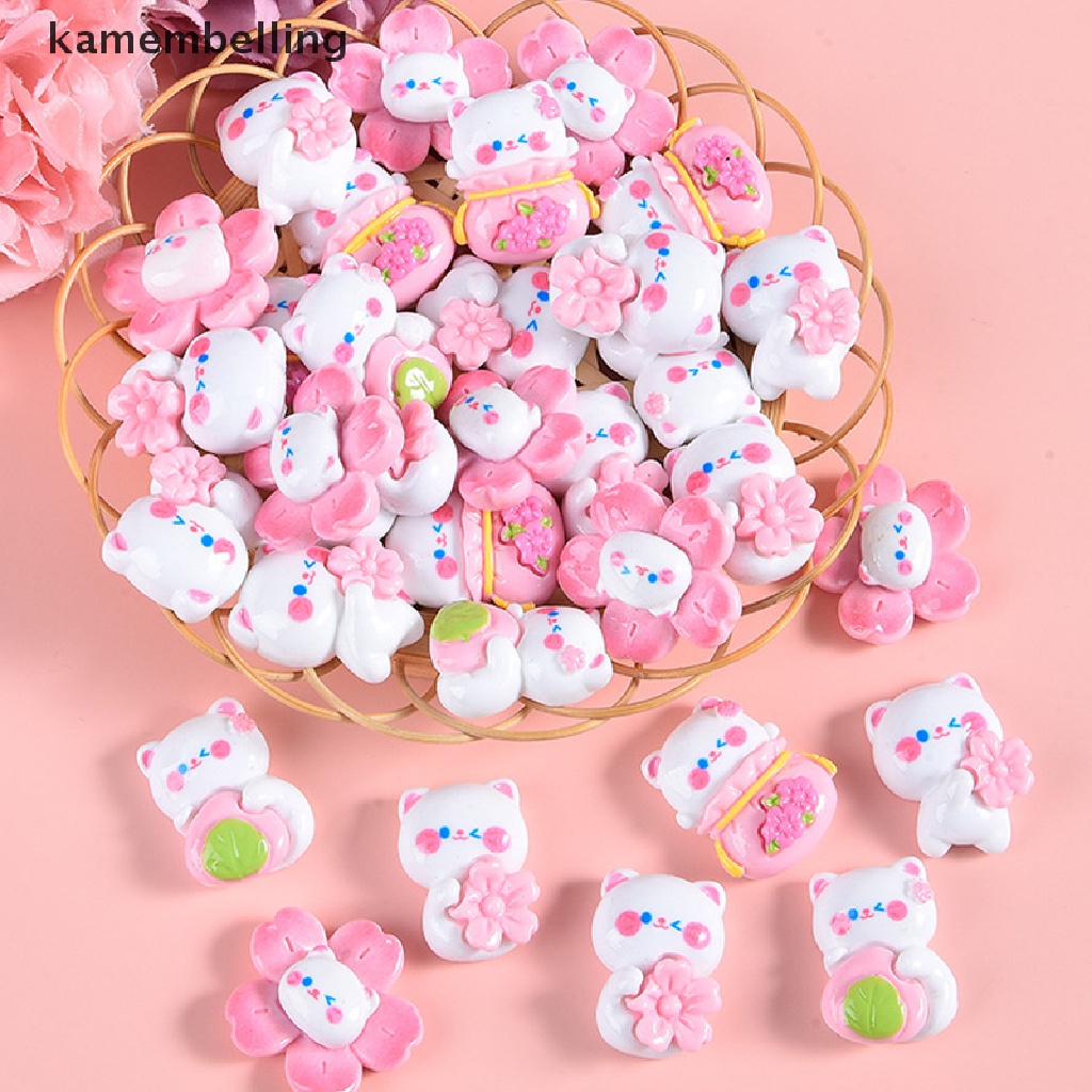 Set 10 Miếng Dán Hoạt Hình Bằng Nhựa Resin Trang Trí Sổ Tay / Ba Lô / Điện Thoại DIY