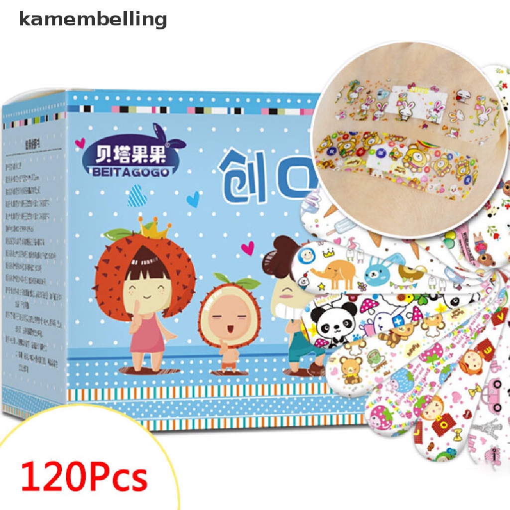 Kamembelling 120 Miếng Dán Bằng PE Trong Suốt Thoáng Khí Họa Tiết Hoạt Hình