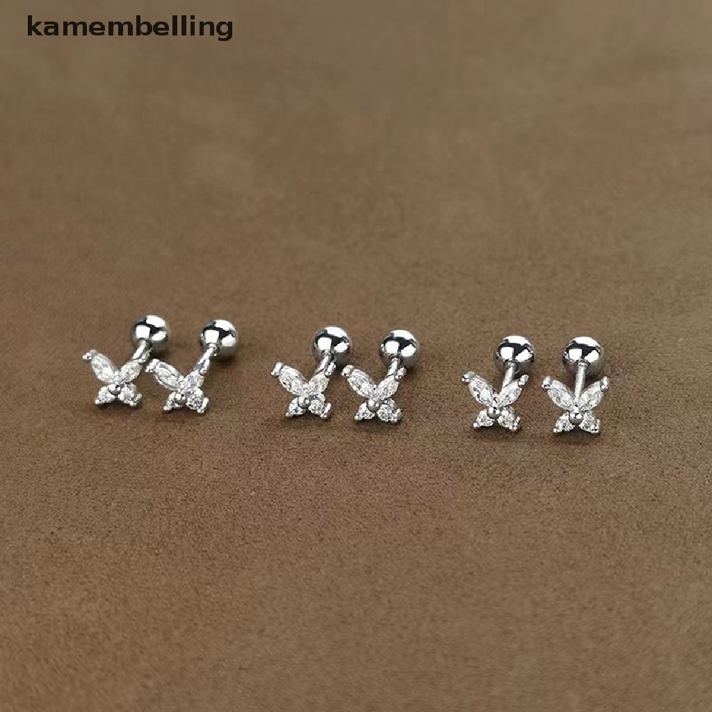 1 Đôi Khuyên Tai Hình Bướm Đính Đá Thời Trang Cho Nữ