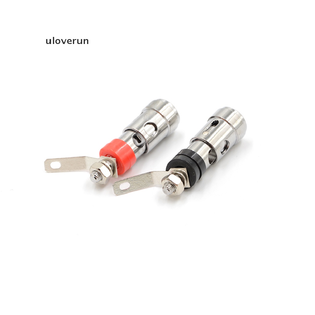 Uloverun Set 2 Đầu Nối Dây Loa Âm Thanh Mạ Niken Chất Lượng Cao