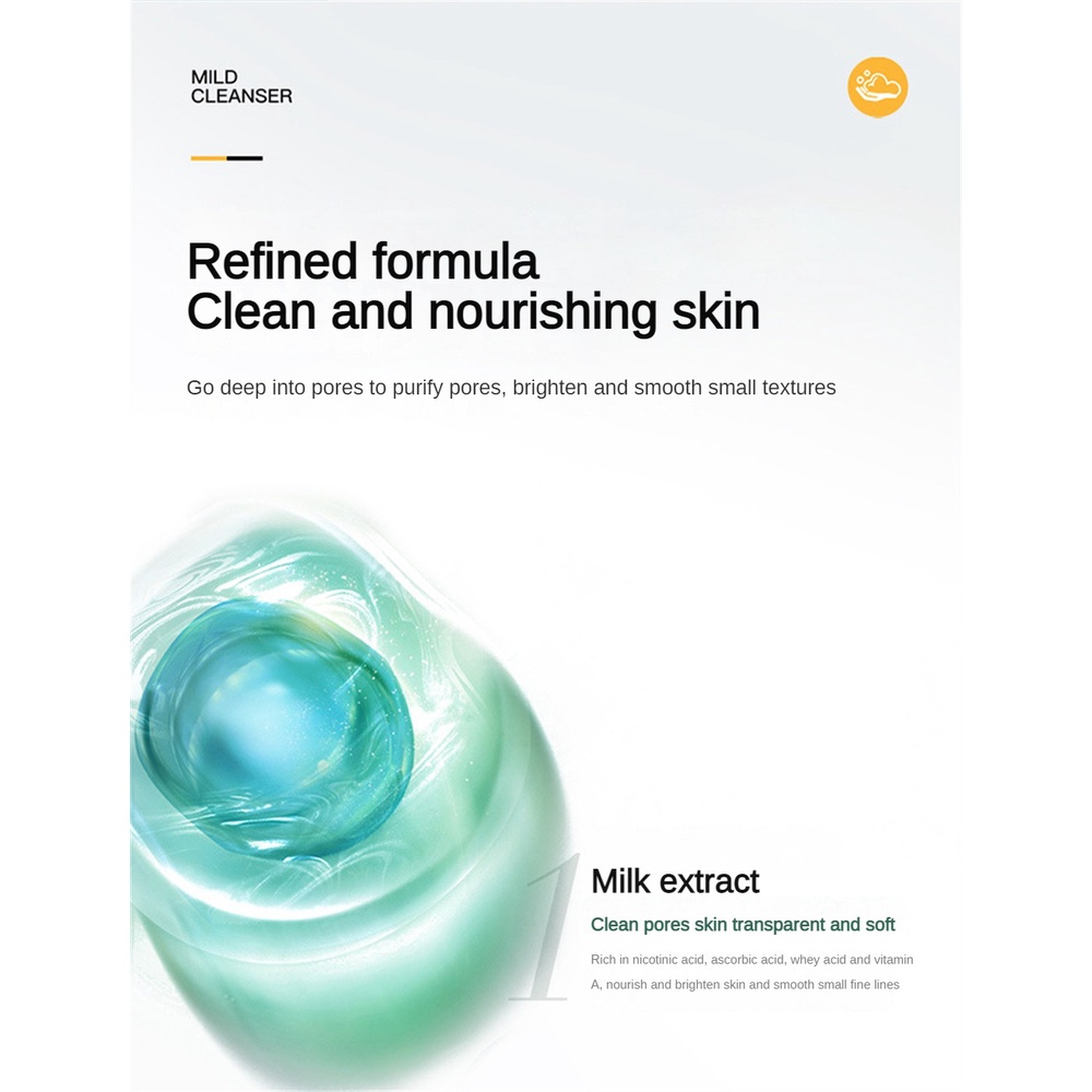 Sữa Rửa Mặt Sữa Dê Làm Trắng Da Tác Động Sâu Kiểm Soát Dầu Vitamin Sữa Rửa Mặt Sữa Rửa Mặt Cho Nam Nữ JULYSTAR