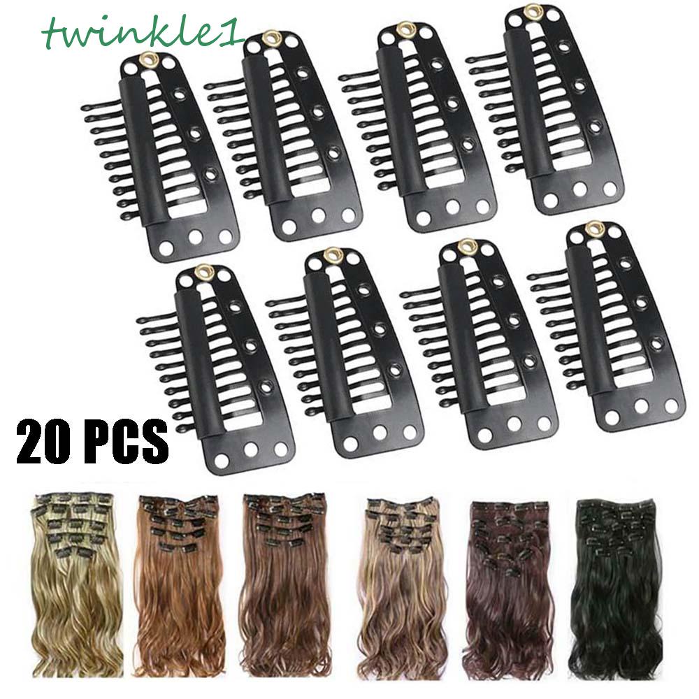 Set 10 Kẹp Tóc Màu Đen Bằng Cao Su Hình Giọt Nước