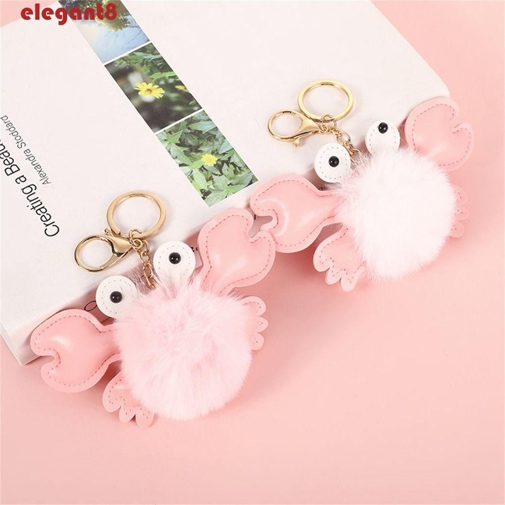 Móc Khóa Trang Trí Túi Xách / Ba Lô Hình Con Cua Dễ Thương