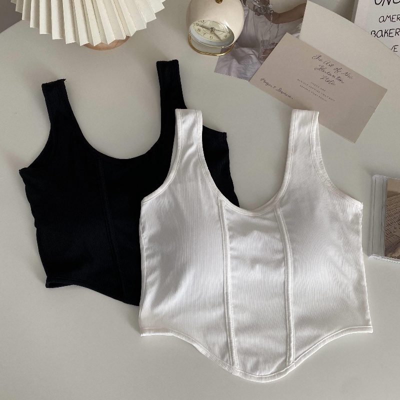 COZOK Áo Hai Dây Dáng Ngắn Form Ôm Thời Trang Quyến Rũ