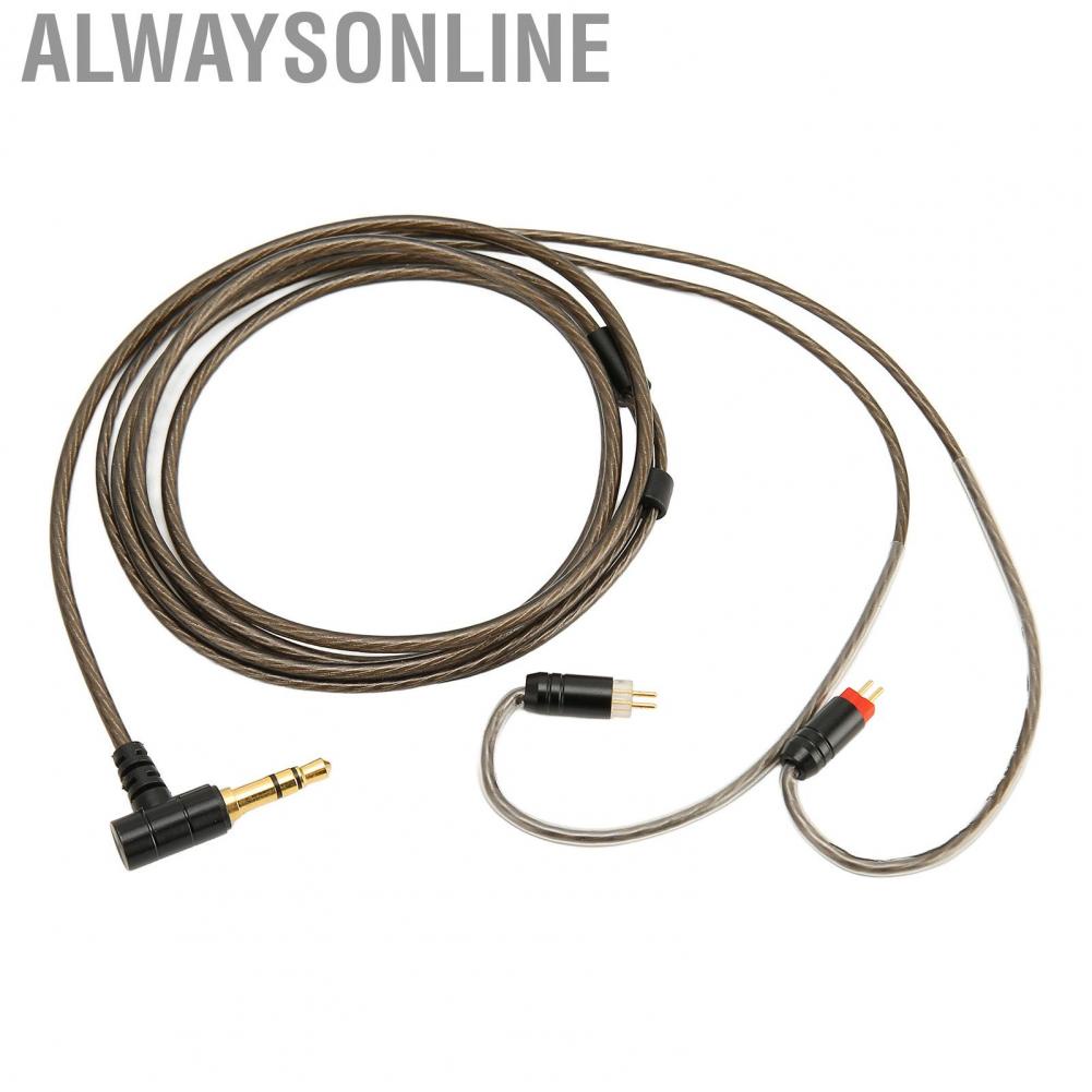 Alwaysonline Headphone Upgrade Cable  Reduce Noise 2 Pin 0.78mm Rustproof Silver Plated Copper Replacement for UM3X ZS5 ZSR UE3X