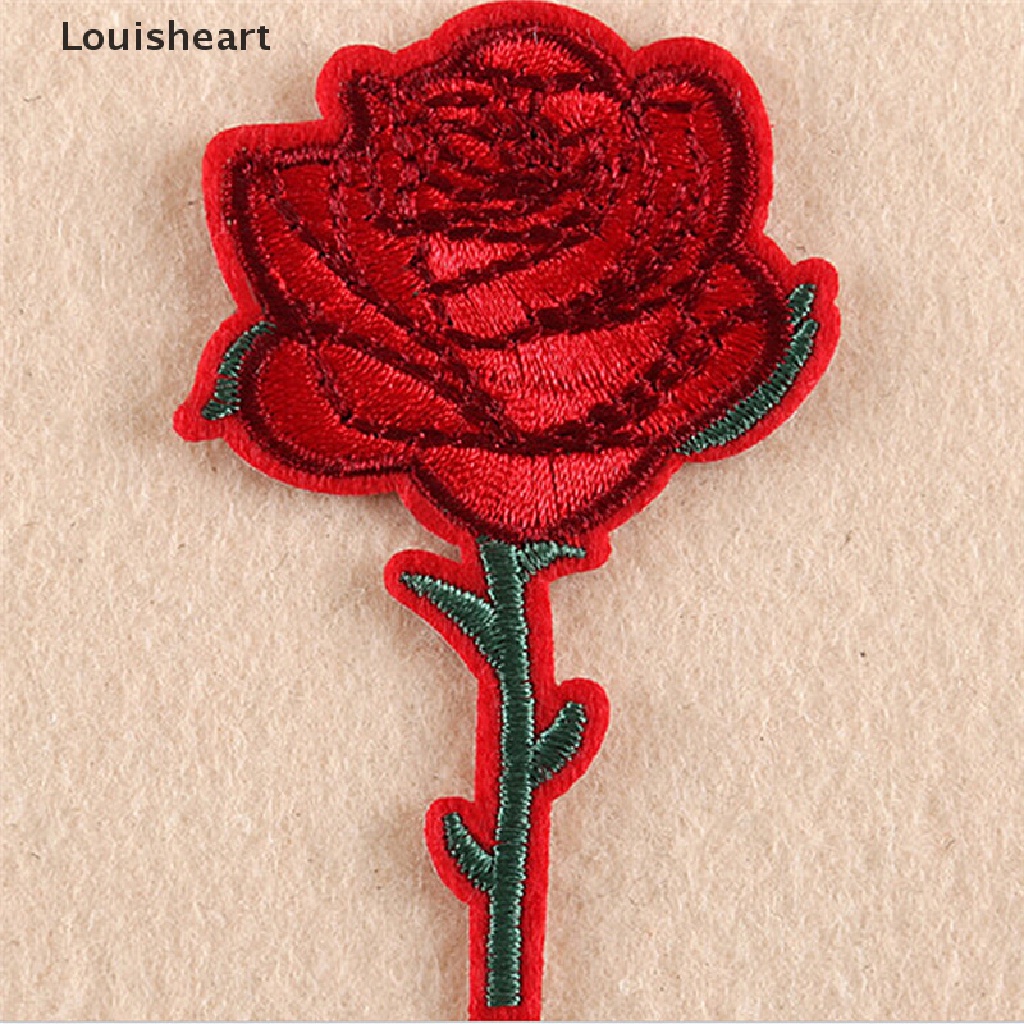 Bộ 11 Sticker Ủi Thêu Hình Hoa Hồng Louisheart TFG