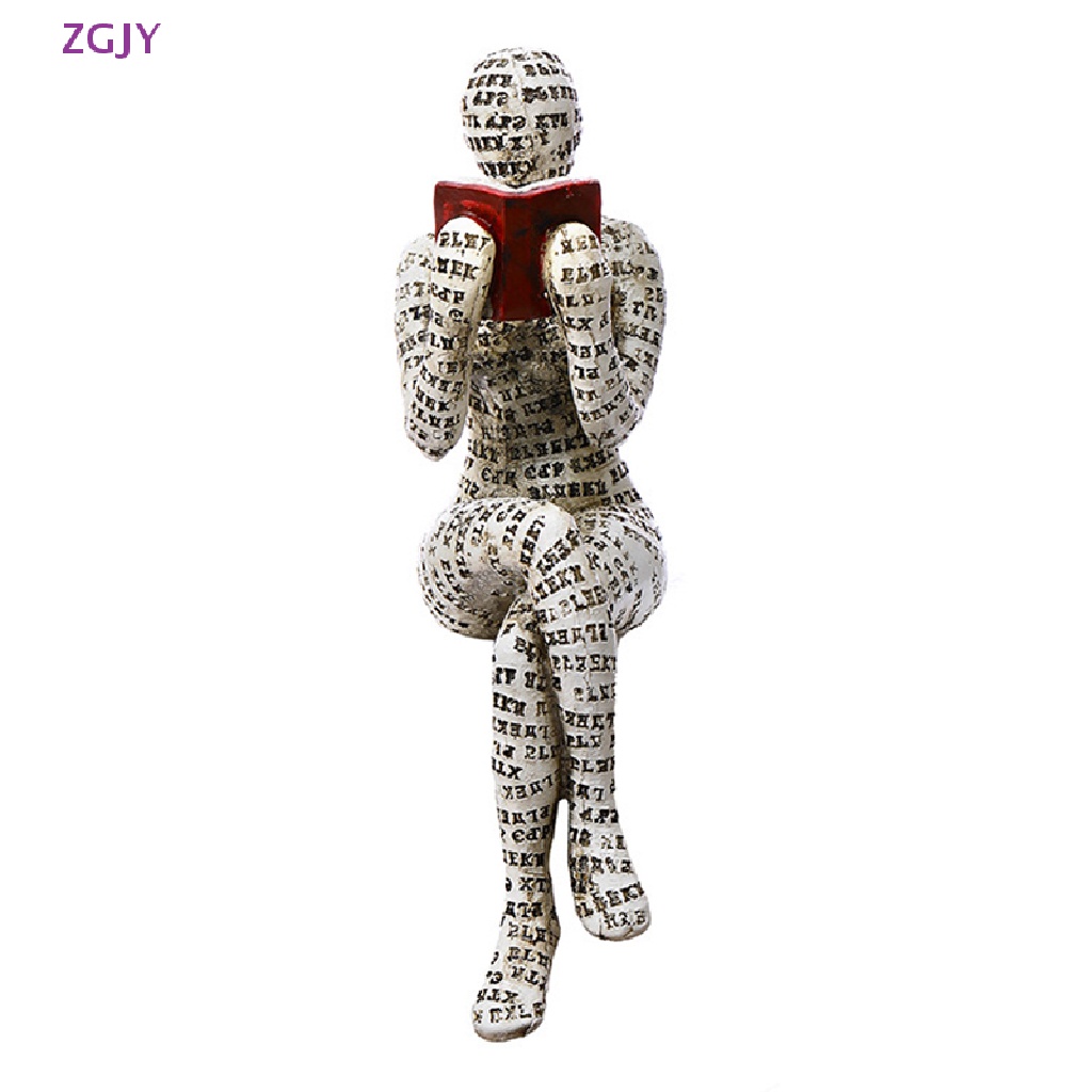 Tượng Đọc Sách Bằng Nhựa Resin Phong Cách Bắc Âu Hiện Đại Mới