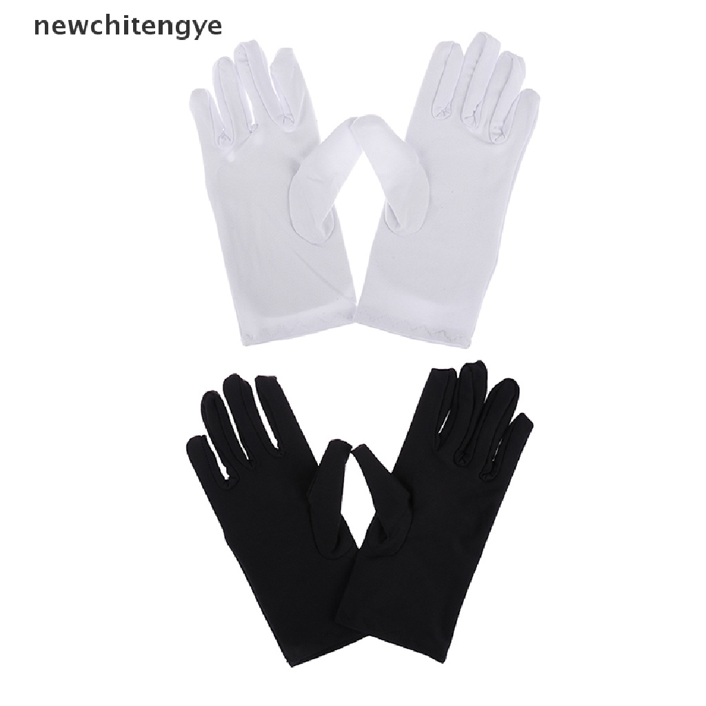 1 Đôi Găng Tay Cotton Màu Trắng Áo Thun In Chữ Yete Cá Tính Hợp Thời Trang