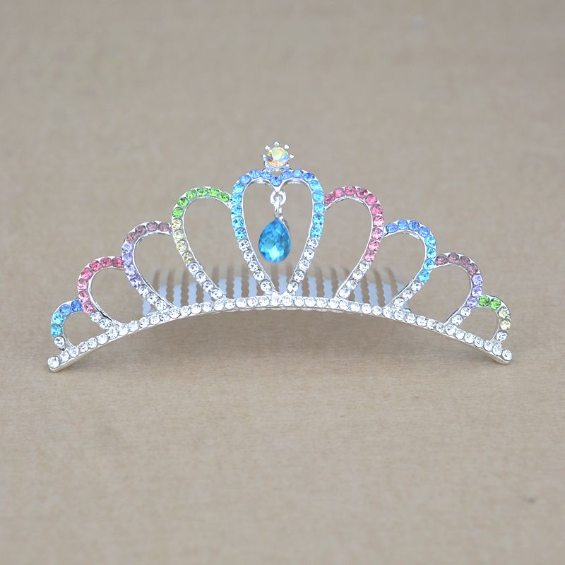Lược Cài Tóc Hình Vương Miện Công Chúa Đính Đá Đáng Yêu Cho Bé Gái