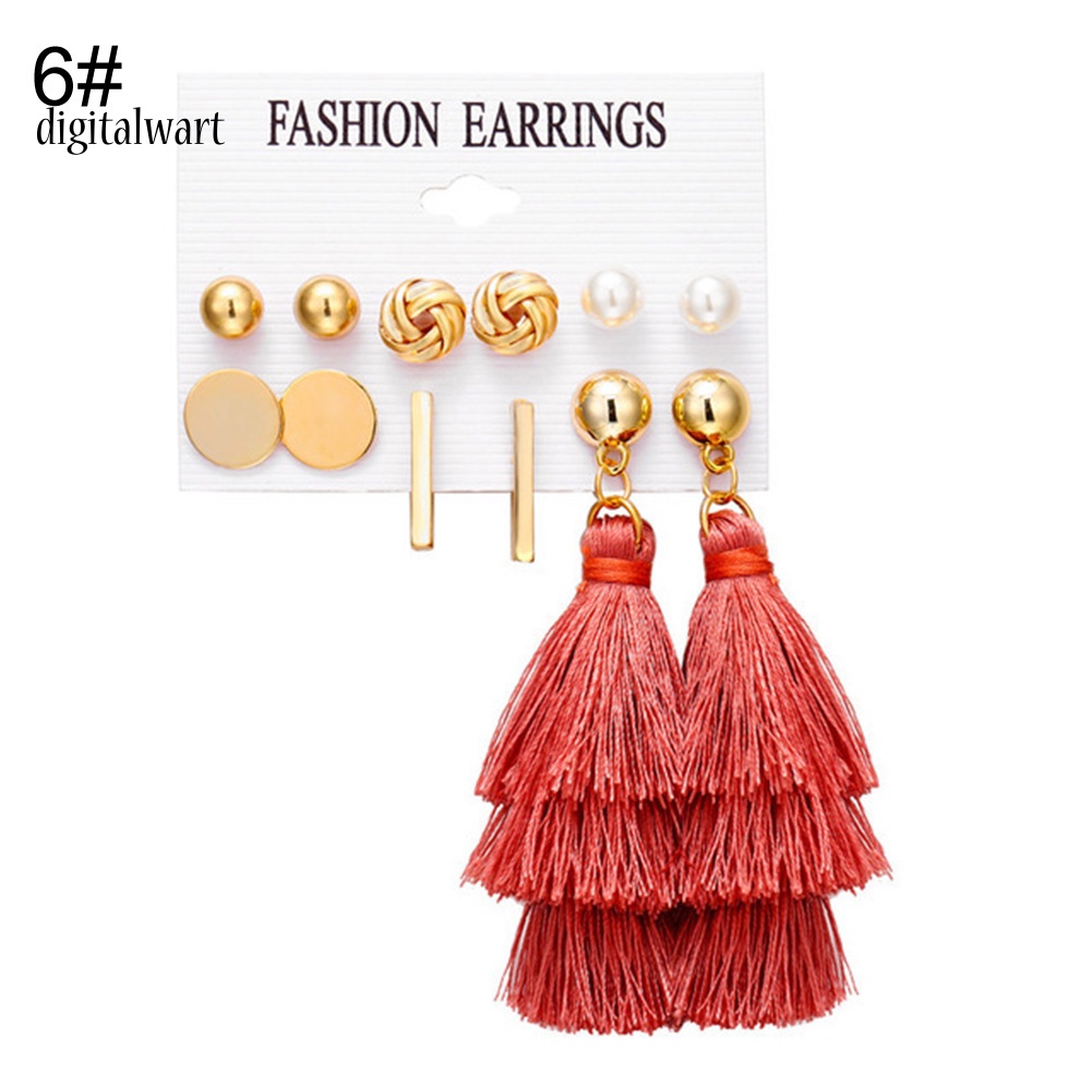 Kỹ Thuật Số| Set 6 Khuyên Tai Phong Cách Bohemian Cổ Điển Dành Cho Nữ