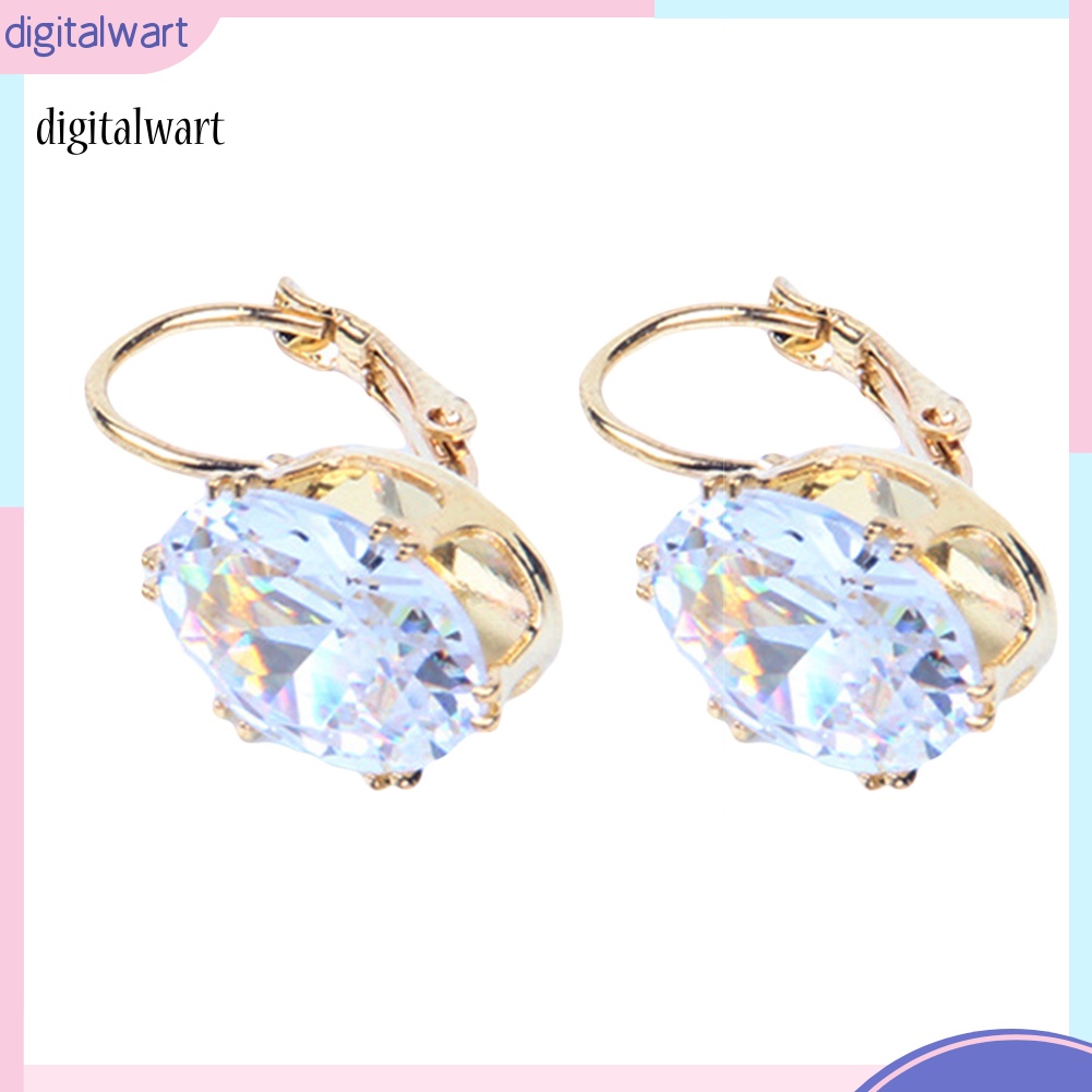 Kỹ Thuật Số| Bông Tai HợP Kim HìNh GiọT NướC ĐíNh Đá Sang TrọNg