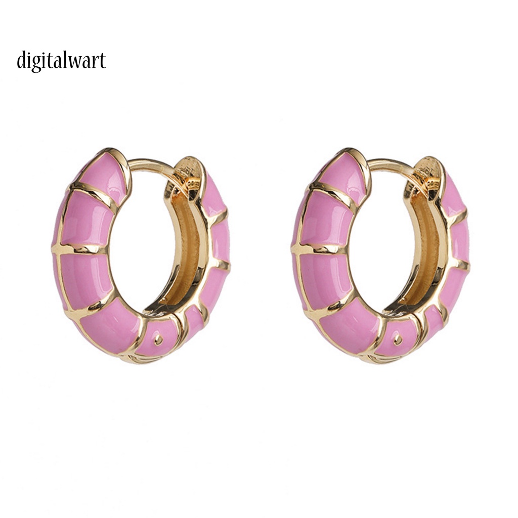 Kỹ Thuật Số| 1 Đôi Bông Tai Tròn Nhiều Màu Phong Cách Bohemia Dành Cho Nữ