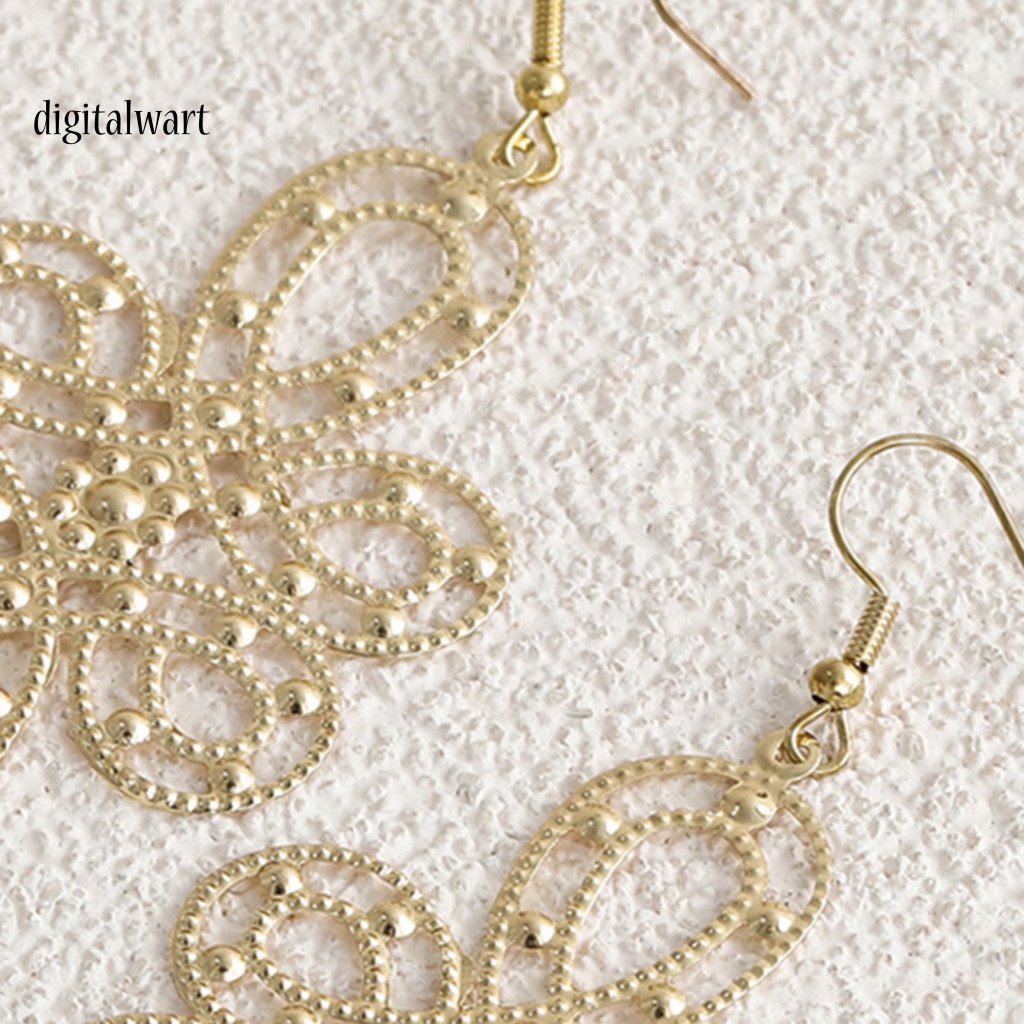 Kỹ Thuật Số| 1 Đôi Bông Tai Hợp Kim Dáng Dài Chống Rỉ Sét Phong Cách Trung Hoa